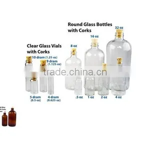 100ml Glass Bottle With Cork Glass Bottle With Wood Cork Forsted Glass Bottle thumbnail-1