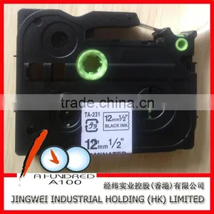 Compatible for Laminated TZ Label Printer Tape 12mm Black on Silver TZ-931 thumbnail-2