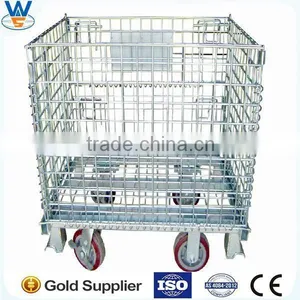 Victory Foldable Storage Cage/Wire Mesh Container,Suitable for Warehouse, Pallet Rack, Library thumbnail-2