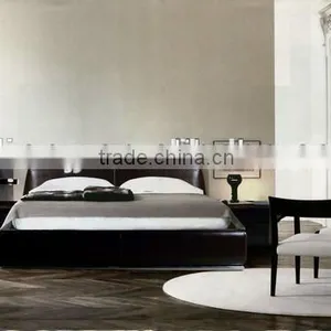 Italian Leather Double Bed (A-B26) thumbnail-1