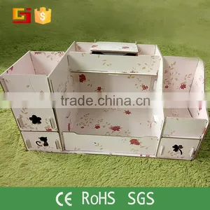 China Home&office Eco-friendly Foldable Wooden/plastic Desktop Storage Box thumbnail-2