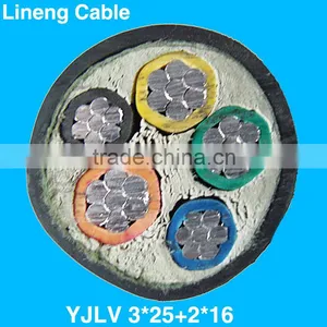 Lineng YJLV 3*25+2*16 Low Voltage 3+2 Core Aluminum Electrical Power Cable thumbnail-1