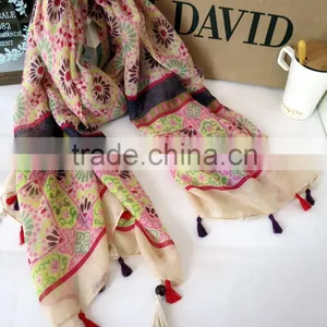 Promotion & Premium Gift Silk Scarf in Printing Design thumbnail-1
