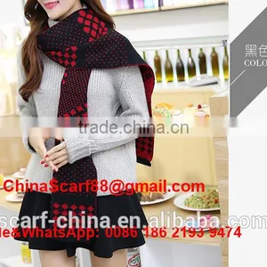 Plaid Wool Scarf Wholesale thumbnail-3