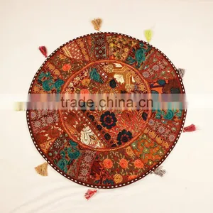 Meditation Pillows Indian Throw Pillow Covers Indian Round Cushion Covers Indian Throw Pillows in Round thumbnail-1