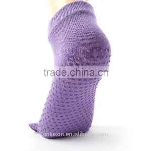 Wholesale Open Toe Indoor Yoga Grip Non Slip Ankle Socks thumbnail-1