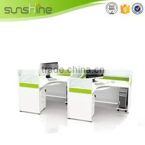 Sunshine Furniture Aluminium Panel Office Partition Half Glass 6 Person Workstation With Mobile Pedestals thumbnail-6