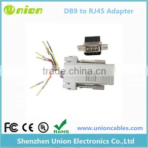 Black DB9 Male to RJ45 Modular Adapter thumbnail-1