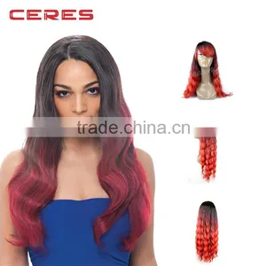 Body Wave Ombre Color Synthetic Full Lace Hair Wig thumbnail-1