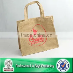 Design Jute Shopping Bag W/soft Padded Handles thumbnail-1