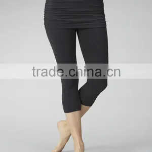 Wholesale Nylon and Spandex Yoga Material Women Skirt Capris Pant, Cheap China Cycling Clothing thumbnail-1