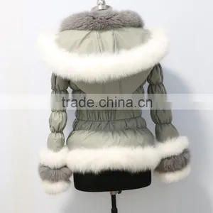 Belin Fashion Down Jacket With Fox Fur Trim /down Garment With Fur Hood thumbnail-4