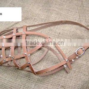 Wholesale Luxury New Design Genuine Leather Dog Muzzle thumbnail-5