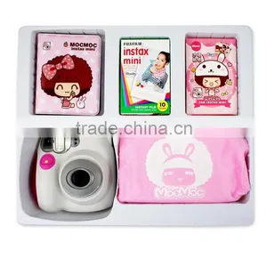 Beautiful Gift Package Fujifilm Instax Mini 7s Instant Film Blue Color Camera thumbnail-2