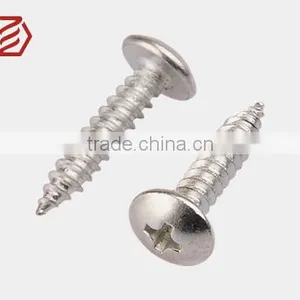 Furniture Cross or Phillips White Zine Plated Big Head Self Tapping Screws thumbnail-1
