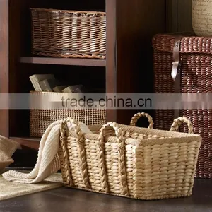 Rectangle Natural Seagrass Storage Basket With Handles Quality Choice thumbnail-1