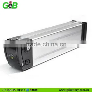GEB Rechargeable Li-ion 36V 10Ah Silver Fish Battery Pack for Electric Bicycle With Charger thumbnail-1