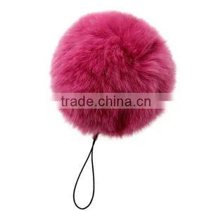 Multifunctional Rabbit Fur Ball Keychain Made in China thumbnail-2