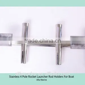 Stainless 4 Pole Rocket Launcher Rod Holders For Boat thumbnail-1