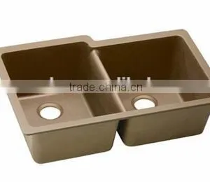 Linkok Furniture High Gloss Finish Acrylic Solid Surface Kitchen Sinks,artificial Stone Double Kitchen Sink ,resin Stone Sink thumbnail-1