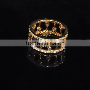 Wholesale Pure Gold Jewelry Bezel Cups Ring Export Artificial Jewelry Ring thumbnail-2