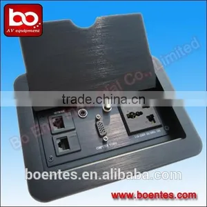 Desktop Mount Flip Up Power Socket Box/Floor Cover Manual Flip Up Socket Cubby thumbnail-5