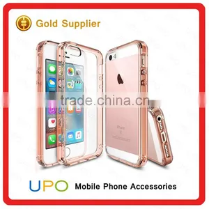 [UPO] High Quality Ultra Thin Slim Clear Anti-scratch Acrylic PC+ TPU Mobile Back Cover Case for IPhone se thumbnail-3