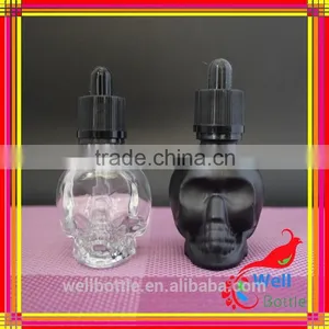 Trande Assurance Pink 30ml Eye Glass Skull Dropper Bottle With Glass Vials thumbnail-2