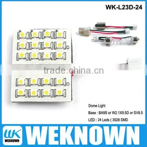 24LED 3528SMD Led Super Dome Light BA9S Car Led Light Car Dome Light Series 12v Led Ceiling Dome Light thumbnail-1