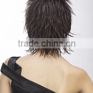 Manufacture Glue Short Synthetic Hair Wigs for Men or Women thumbnail-3