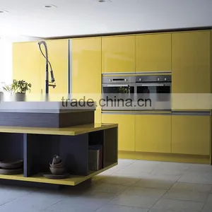 Modern Style Laminate Carcass and Lacquer Door Kitchen Cabinet 2016 thumbnail-4