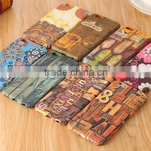 Retro Skinning Hard Plastic Wooden Printing Pattern Cell Phone Case for IPhone 6 Plus 5.5 Inch thumbnail-1