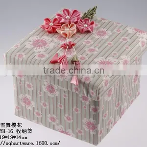 Custom Printing And Design Fashion Foldable Fabric Storage Boxes thumbnail-4