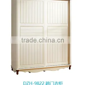 White Wooden Wardrobe for Mediterranean Style Bedroom Furniture Design thumbnail-5