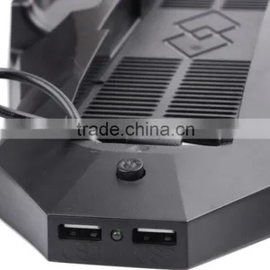 All-in-one Cooling Fan And Vertical Stand With Controllers Charging Station + Expand USB Hub For PS4 thumbnail-4