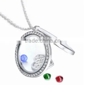 Wholesale Mothers Day Gift Rose Floral Pendant Necklace for Heart Shape Charm Necklace for Mothers Day thumbnail-3