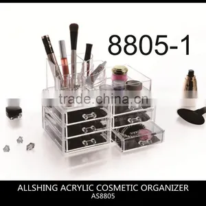 Wholesale Cosmetic Makeup Clear Acrylic Case Drawers Cosmetic Organizer Jewelry Storage Cabinet Box 013 thumbnail-1