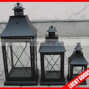 Hot Selling Rectangle Classic Hurricane Lantern for Garden Decoration thumbnail-1