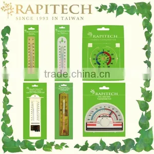 Gardening Indoor Outdoor Plastic Wooden Metal Wall Thermometer thumbnail-1