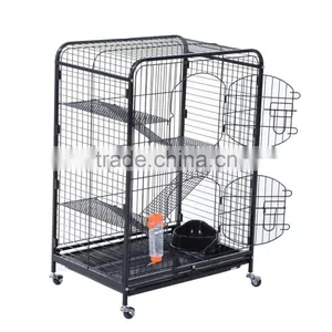 37" 2 Doors Tray Metal Cat Rabbit House thumbnail-1