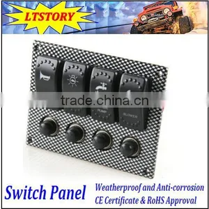 Led Rocker Switch Dashboard Panel 4gang thumbnail-1