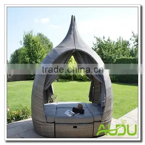 Audu Rattan Outside Wicker Aluminium Garden Outdoor Daybed thumbnail-1