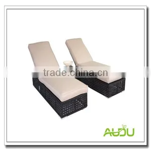 Audu Outdoor Open Weave Sunbed Set thumbnail-1