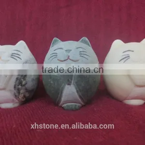 Small Cute Cat Stone Scupture for Hot Sale thumbnail-2