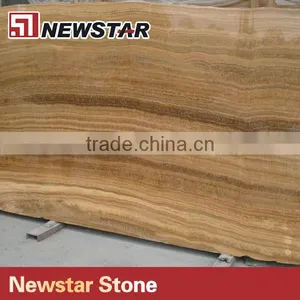 Newstar Polish Golden Yellow Wooden Marble Slab For Family Decoration thumbnail-1