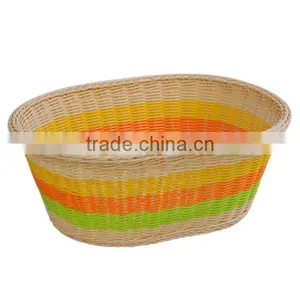 Cheap Colorful Plastic Woven Basket thumbnail-1