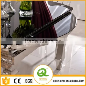Home Furniture Round Extendable Glass Dining Table TH389 thumbnail-4