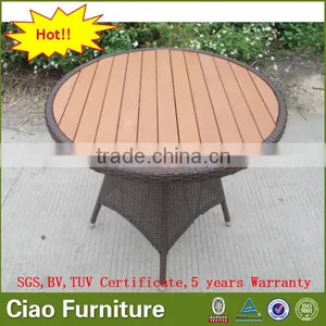 Outdoor Teak Wood Furniture Rattan Dining Table Designs thumbnail-1