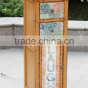 New Products of 2014 Antique Yellower Wooden Cabinet thumbnail-1