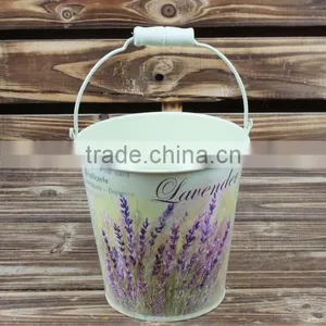 2015 Garden Decoration Paper Decal Colored Metal Buckets Wholesale thumbnail-1